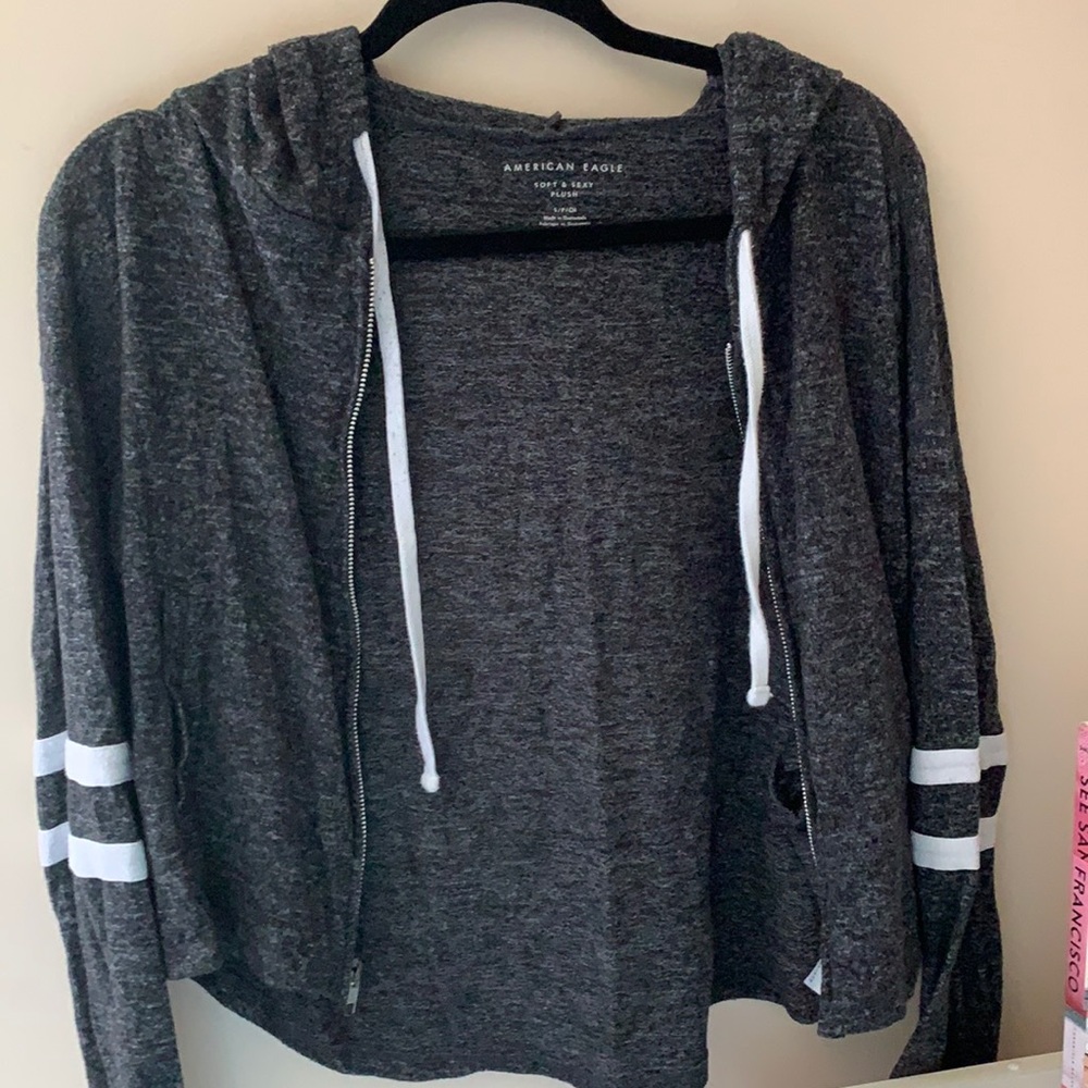 Grey zip up sweatshirt